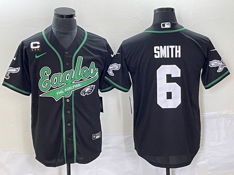 Men Philadelphia Eagles #6 Smith Black Nike 2023 Co Branding Game NFL Jersey style 11